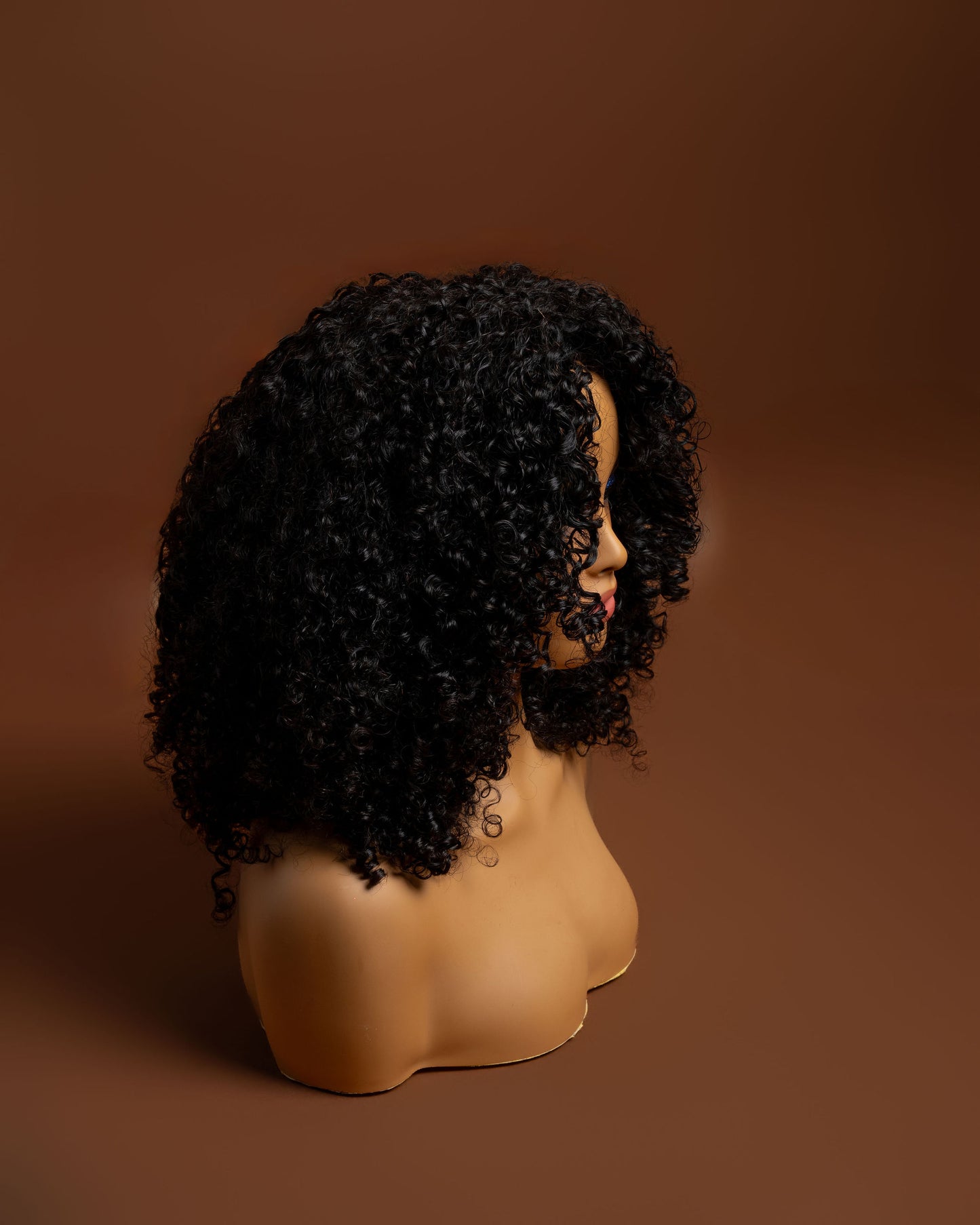 Virgin Pixie Curly half wig # 1B