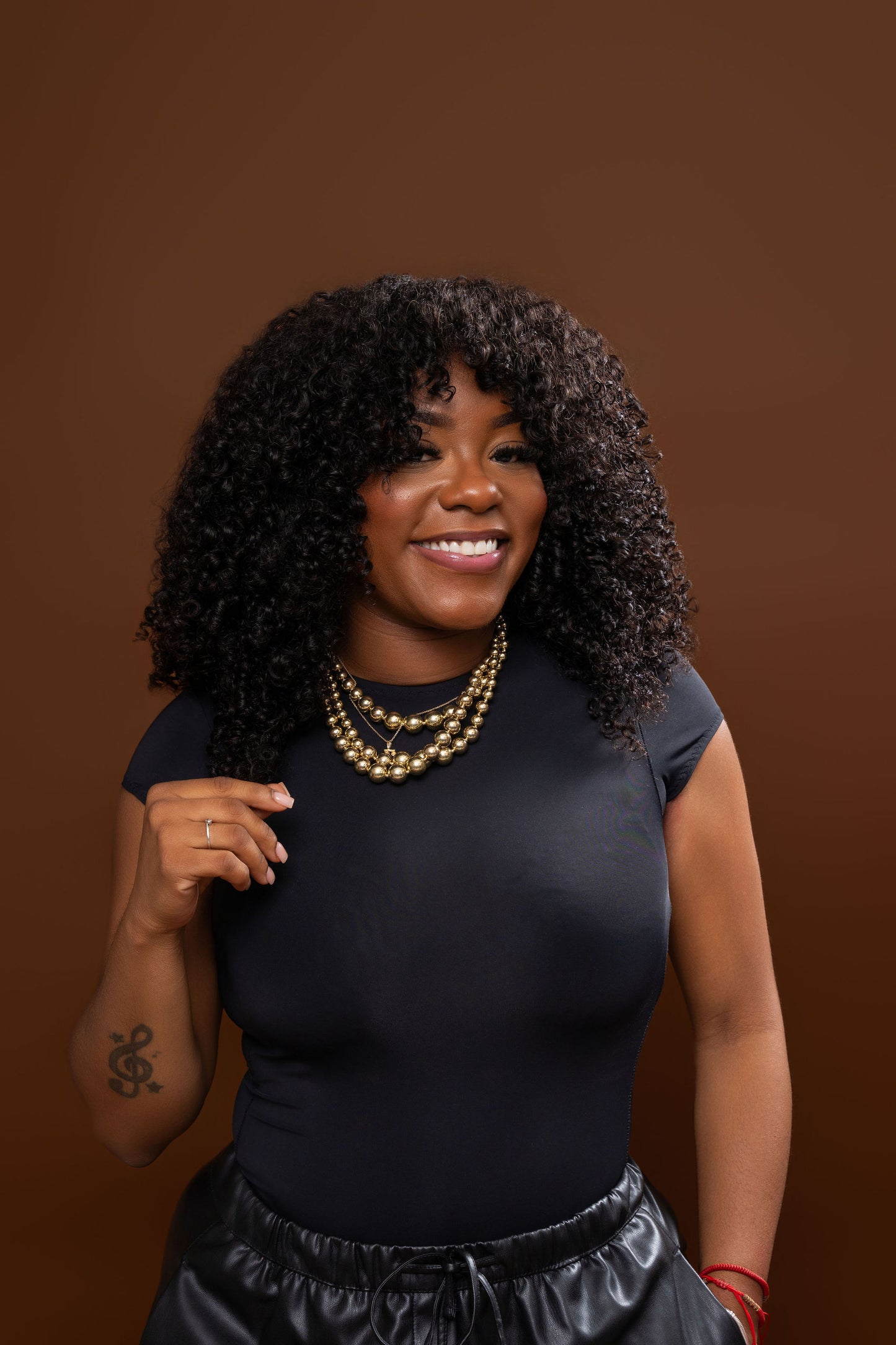 Virgin Pixie Curly half wig # 1B