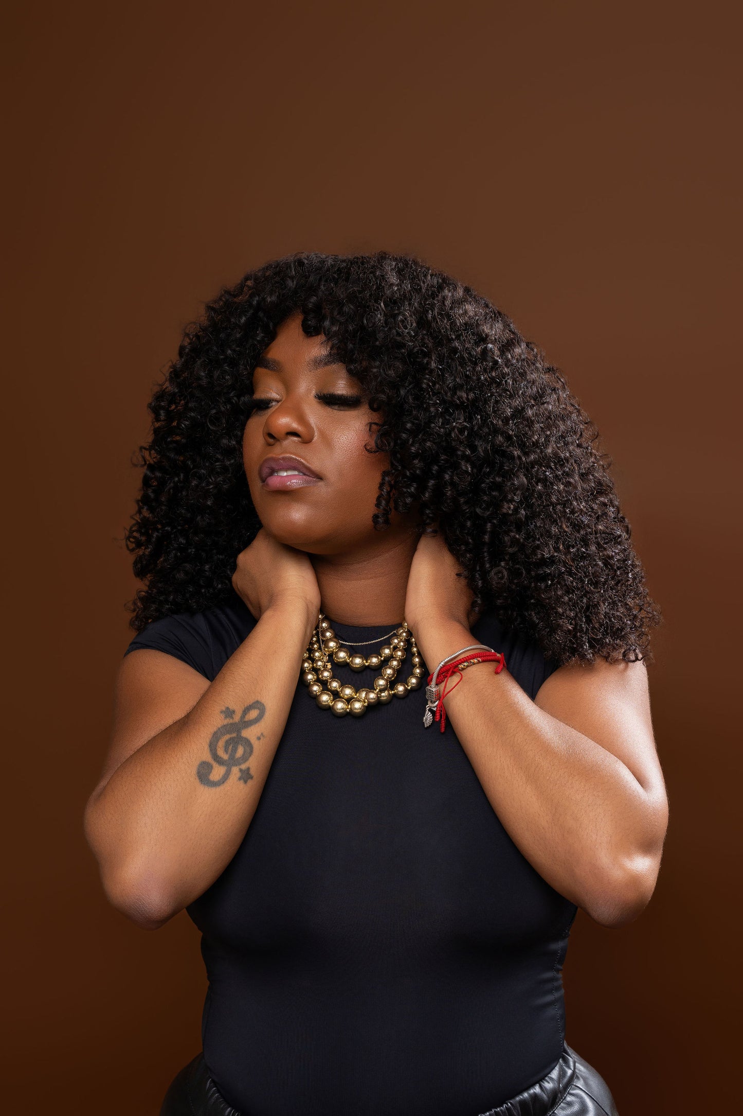 Virgin Pixie Curly half wig # 1B